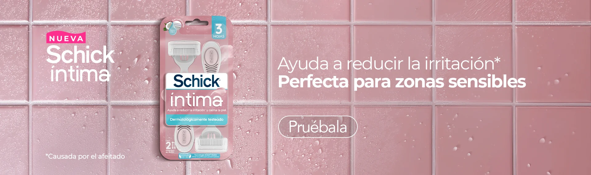 Prueba la nueva shick íntima, perfecta para zonas sensibles